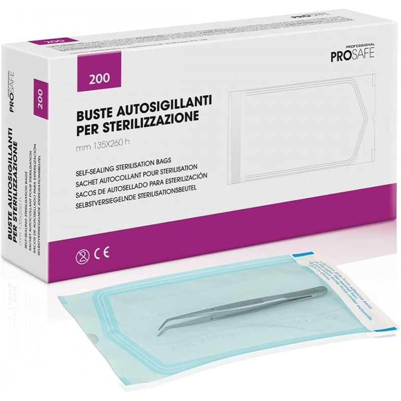 Prosafe Buste Autosigillanti Per Sterilizzazione 135x260mm 200pz